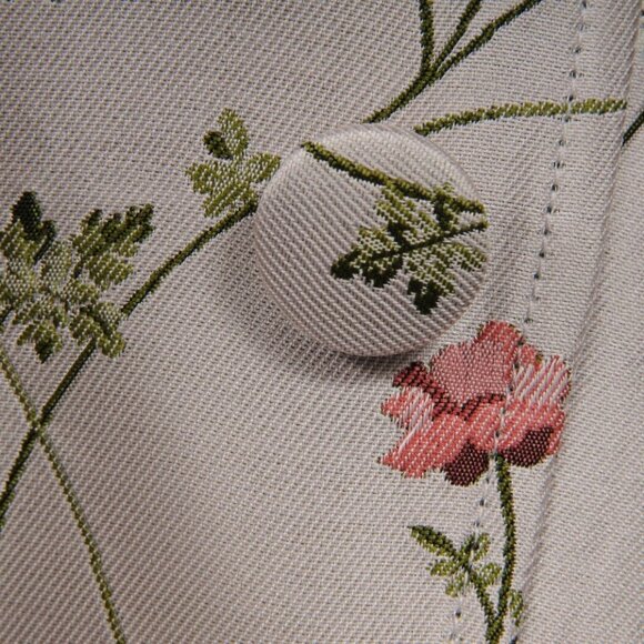 Giuseppe Di Morabito Double Breasted Floral Trench Coat IT 50 Tan Long Jakcet - Picture 6 of 12